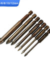 Cross Hex Tile Glass Drill Bits Set Titanium Coated Power Tools Accessories  for Glass Ceramic Concrete Hole Opener