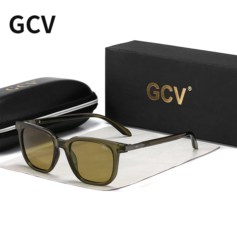 Cat Eye Square Acetate Polarized UV400 Fashion Sunglasses for Outdoor Driving Fishing Eyewear