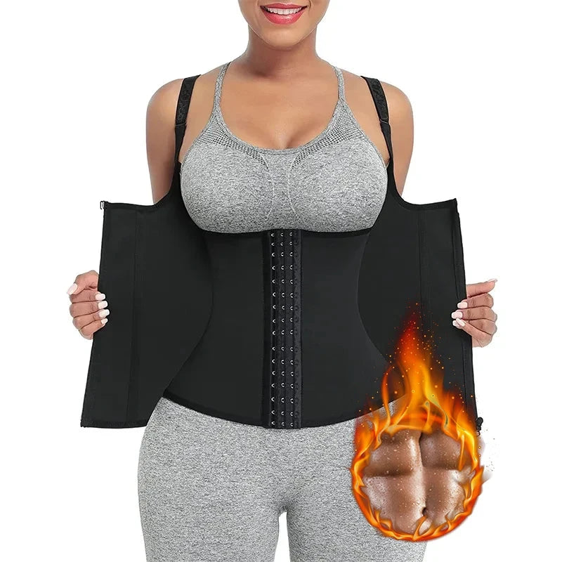 Sweat Waist Trainer Vest Slimming Corset for Weight Loss Body Shaper Sauna Suit Compression Shirt Belly Girdle Tops Shapewear