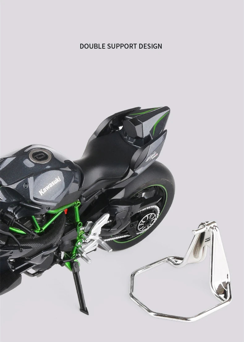 Diecast H2 H2R Racing Motorcycle Model 1 to 9 Scale