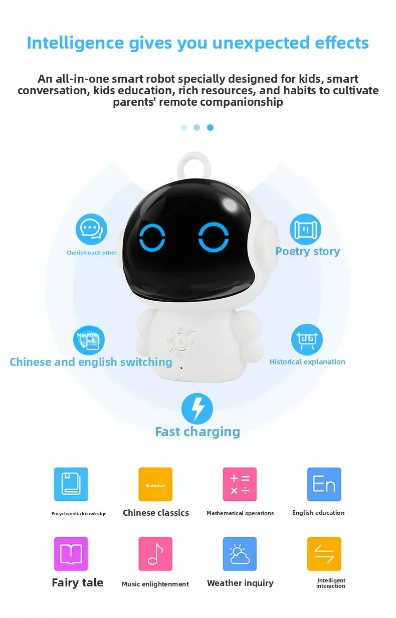Smart Robot Early Education Toys for  WiFi Voice Dialogue AI Networked Educational Learning Machine Student Gifts