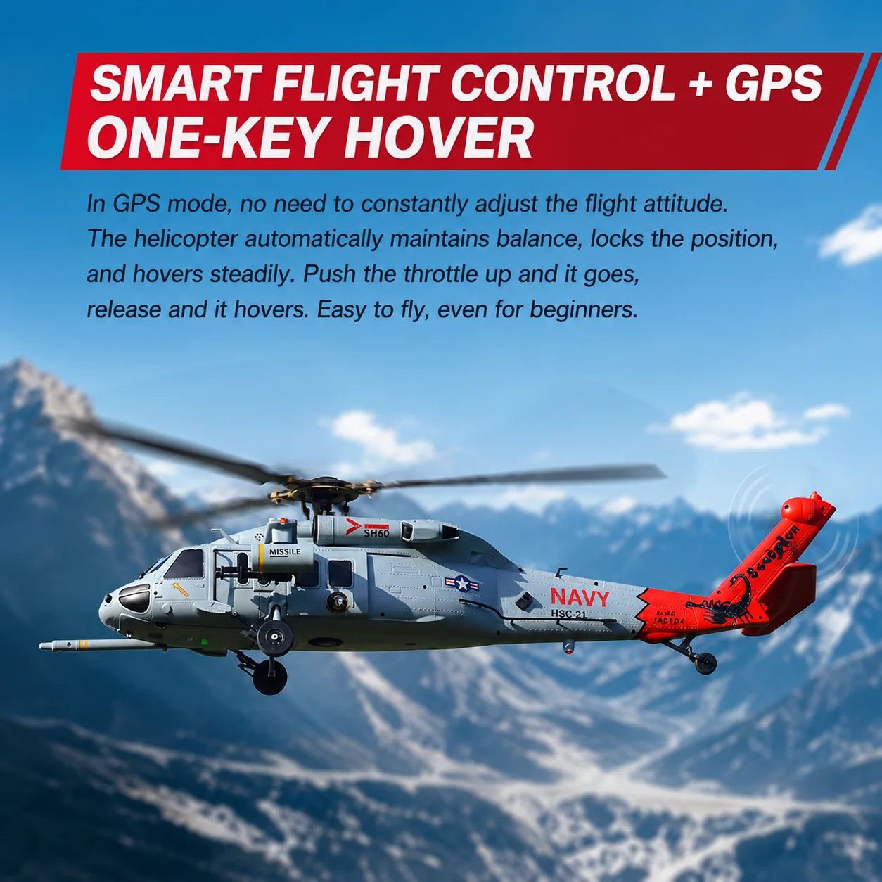 GPS Remote Control Military Helicopter With Smart Return
