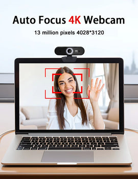 4K Webcam 13MP 10X Zoom USB Camera Autofocal Microphone Web Cam for PC Living Video Conference Online Teaching Laptop Broadcast