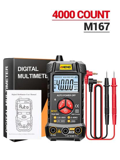 Digital Mini Multimeter Professional 4000 Counts AC/DC Electrical Instruments Tester Auto Range Meter Multimetro Tool