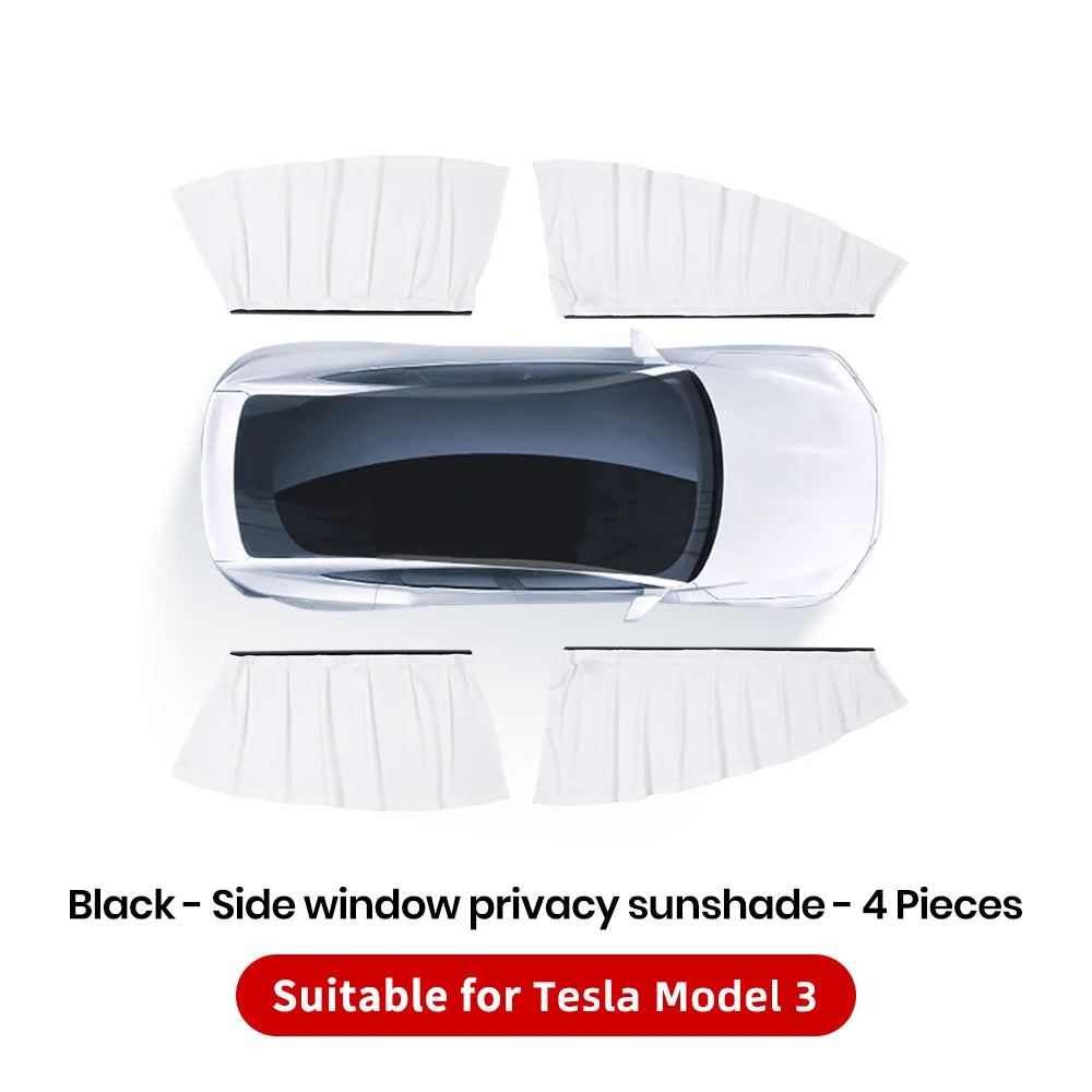 Ice Crystal Side Window Privacy Sunshade Set for Tesla Model 3 Y YL Highland Front and Rear Windshield Cover