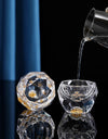Diamond Cutting Crystal Liquor Glasses Set With Wine Dispenser Vodka Shot Glass Wine Glasses Whiskey Spirits Sake Brandy Teacup