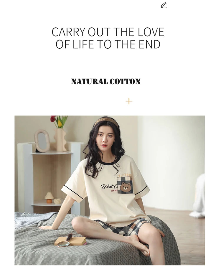 Women’s Winter Corduroy Cotton Pajama Set – Cute, Comfortable, Loose Long Sleeve Loungewear