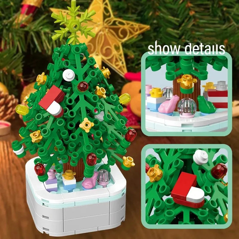 211pcs Creative Series Christmas Tree DIY Building Blocks, Educational Learning Science Bricks Halloween Gifts Toys for