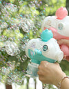 Alien Electric Bubble Gun Kids Toy Bubbles Machine Automatic Soap Blower with Light Summer Outdoor Party Games