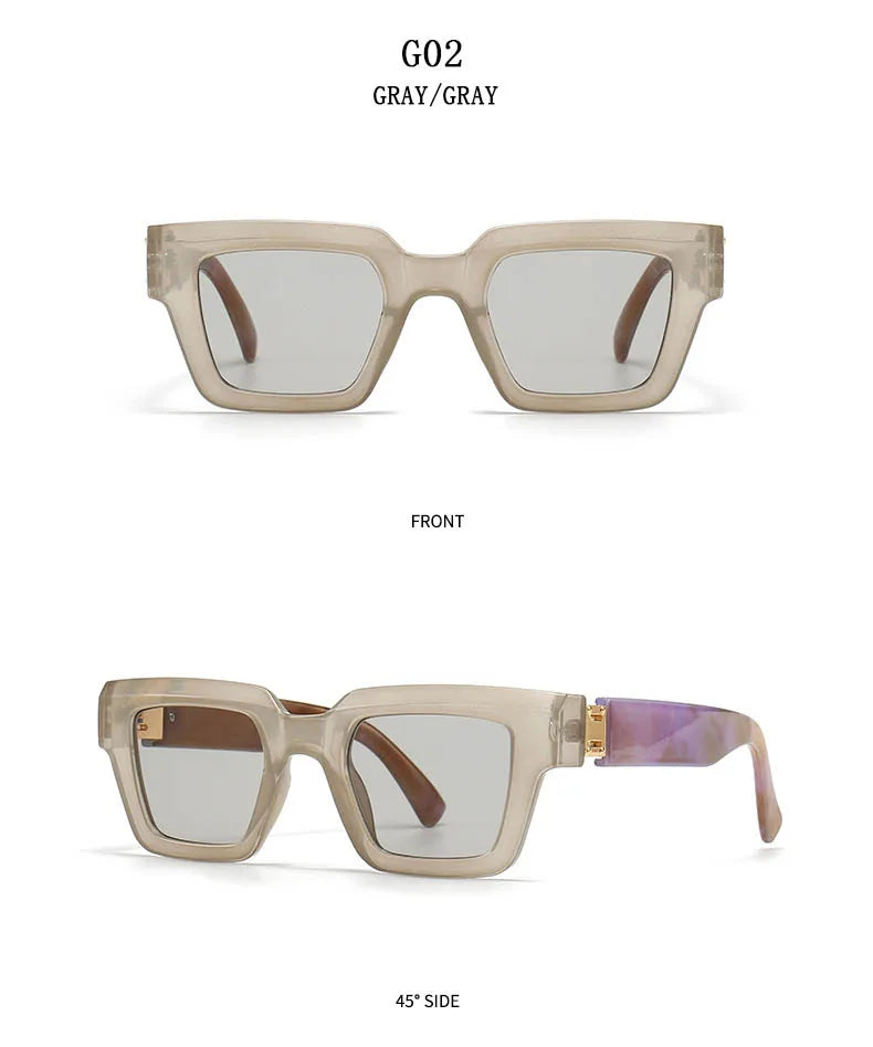 Square Frame Sunglasses With UV400 Protection