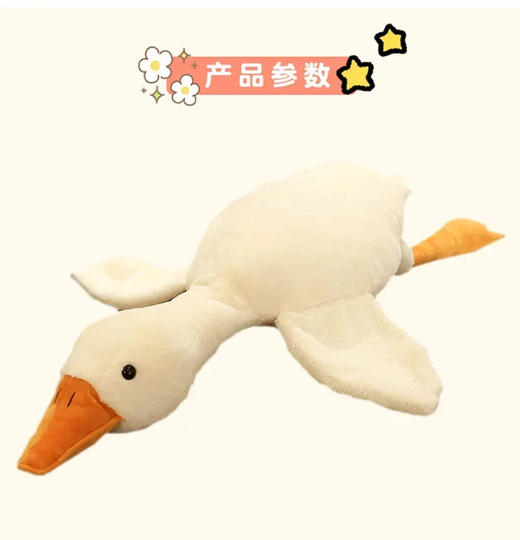 50-160cm Big White Goose Plush Toy Giant Duck Doll Soft Stuffed Animal Goose Sleeping Pillow Sofa Cushion Birthday Gift for Kids
