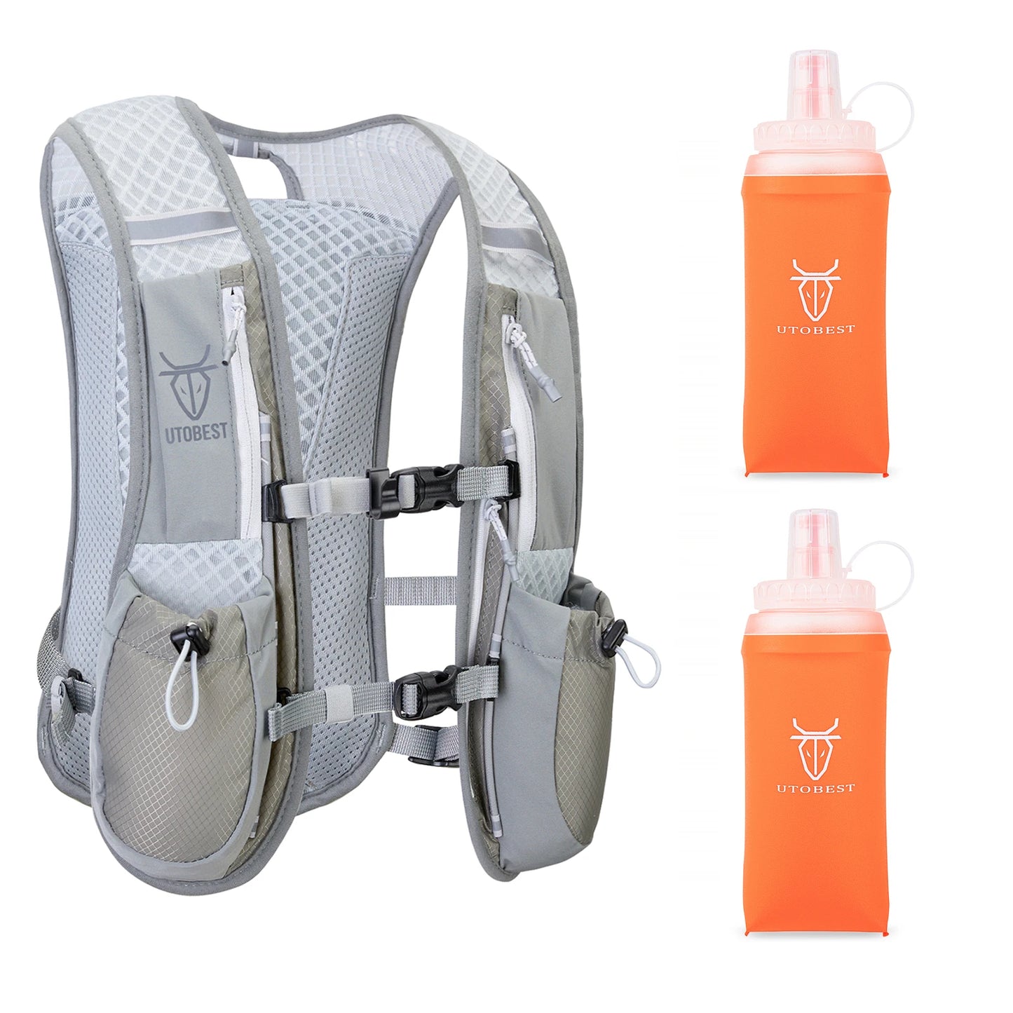 Trail Running Backpack 5L Ultra Lightweight Hydration Vest Breathable Functional Pack for Marathon Cycling Hiking