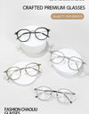 Ultra-light Fashion Flexible TR90 Eyewear Men Retro Round Decorative Optical Prescription Eyeglasses Frame