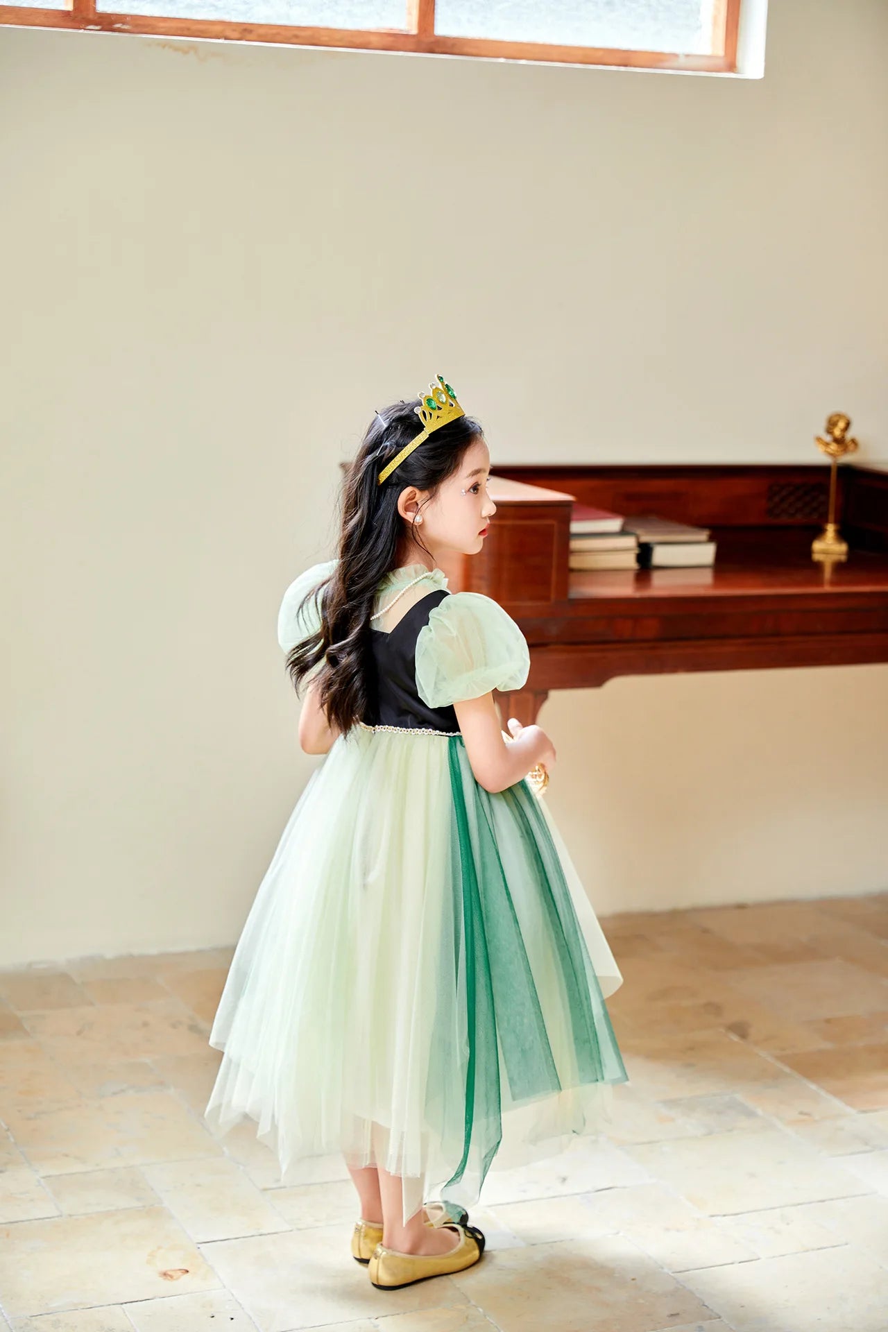 Summer New High-Quality Princess Dress - Girls Asymmetrical Tulle Skirt for Birthday & Children‘s Day