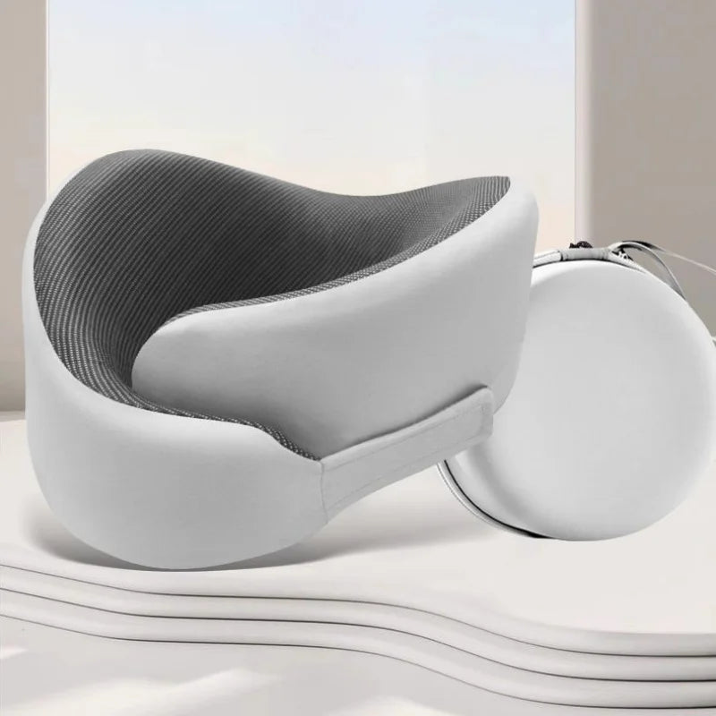 Memory Sponge Neck Pillow Adjustable Size U-shaped Neck Pillows Portable Nap Pillow For Travel Working Cervical Vertebra Protect