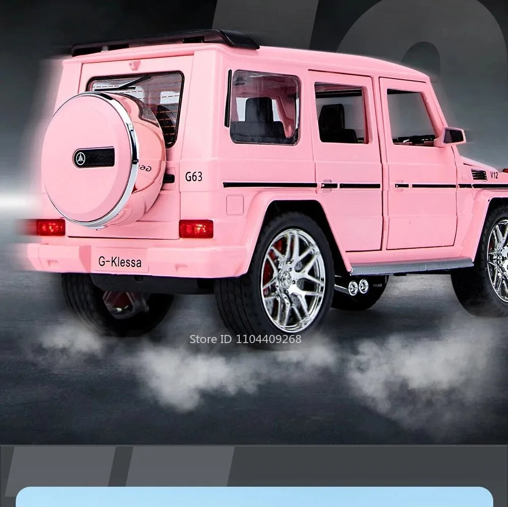 1:24 G63 GLE350 Toy Car Model Alloy Diecast Pull Back Doors Opened Sound Light Models Vehicle Toys for Boys Birthday Gifts