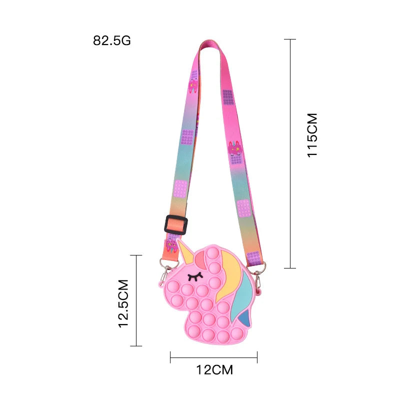 Rainbow Unicorn Princess Dress with Bow and Tulle Skirt Birthday Party Costume