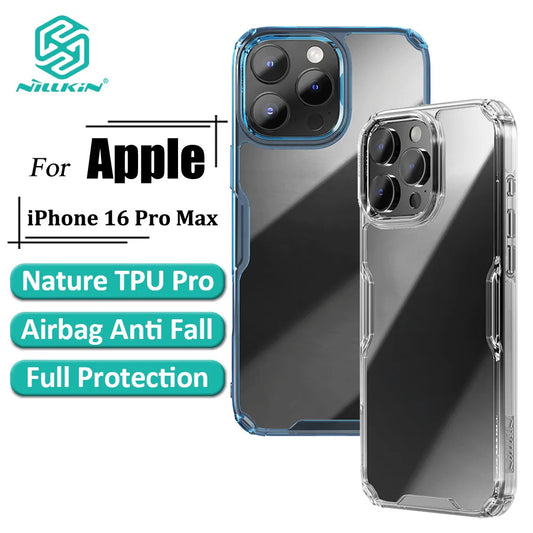 Nature Pro Case For iPhone 16 Pro Max Case Ultra Thin Luxury Soft TPU Transparent Airbag Shockproof Back Cover