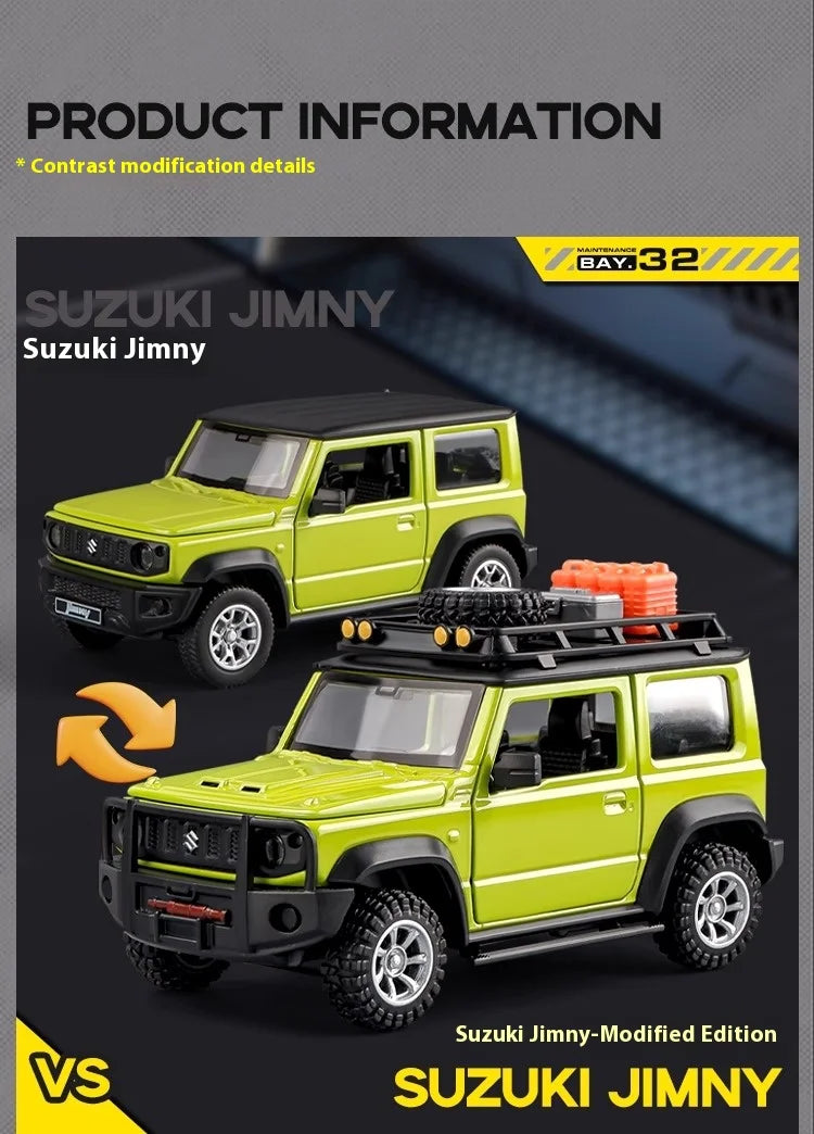 CCA 1:32 Suzuki Jimny Assembly Edition Alloy Diecast Model Assemble Car Toy Ornaments Decorative Trendy Ornament