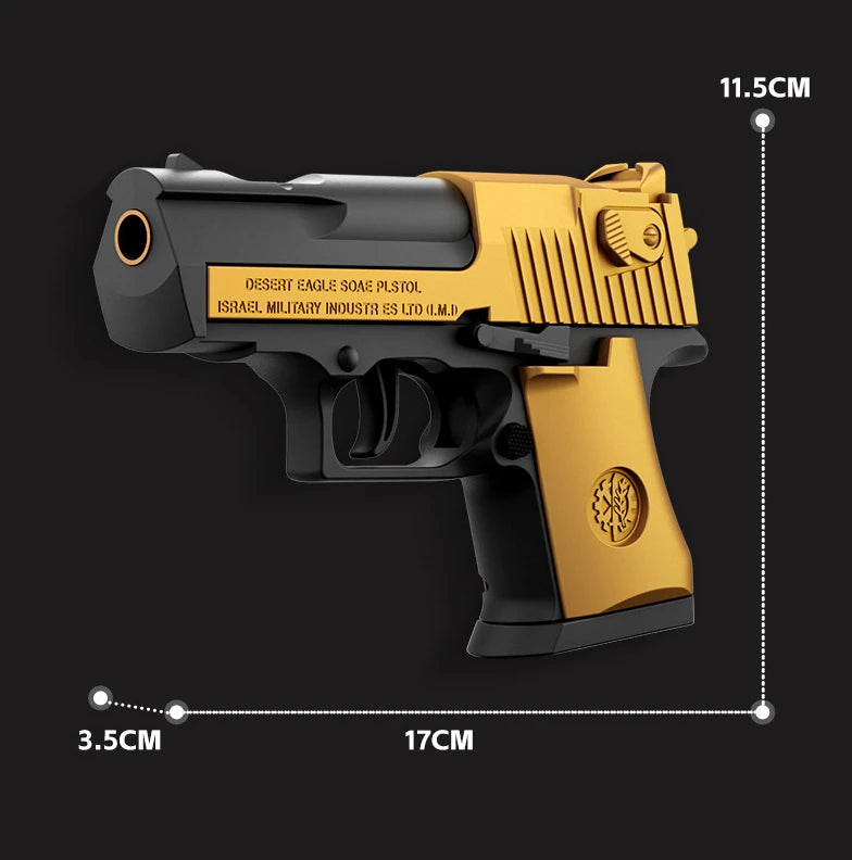 Mini Desert Eagle Gx4 Toy Gun Continuous Shell Ejecting Education Gun Soft Bullet Launcher Blow Back Airsoft Small Pistol