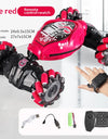 4WD RC Drift Car With Music Led Lights 2.4G Gesture Radio Remote Control Spray Stunt Car 360° Rotating Climbing Car Toys Gift