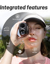 Laser Range Finder Black 600M Golf Distance Meter, with Vibration, Magnet, Slope switch, support USB Charging