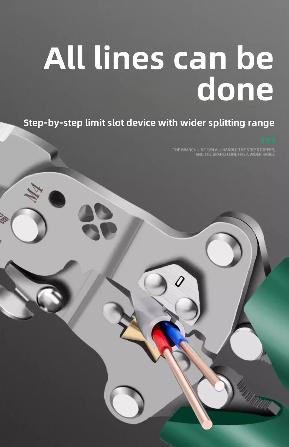 Electrician Wire Crimper Peeler Pliers Cables Stripping multifunctional Press Plier Terminal Crimping Gross Side Cutting Tool