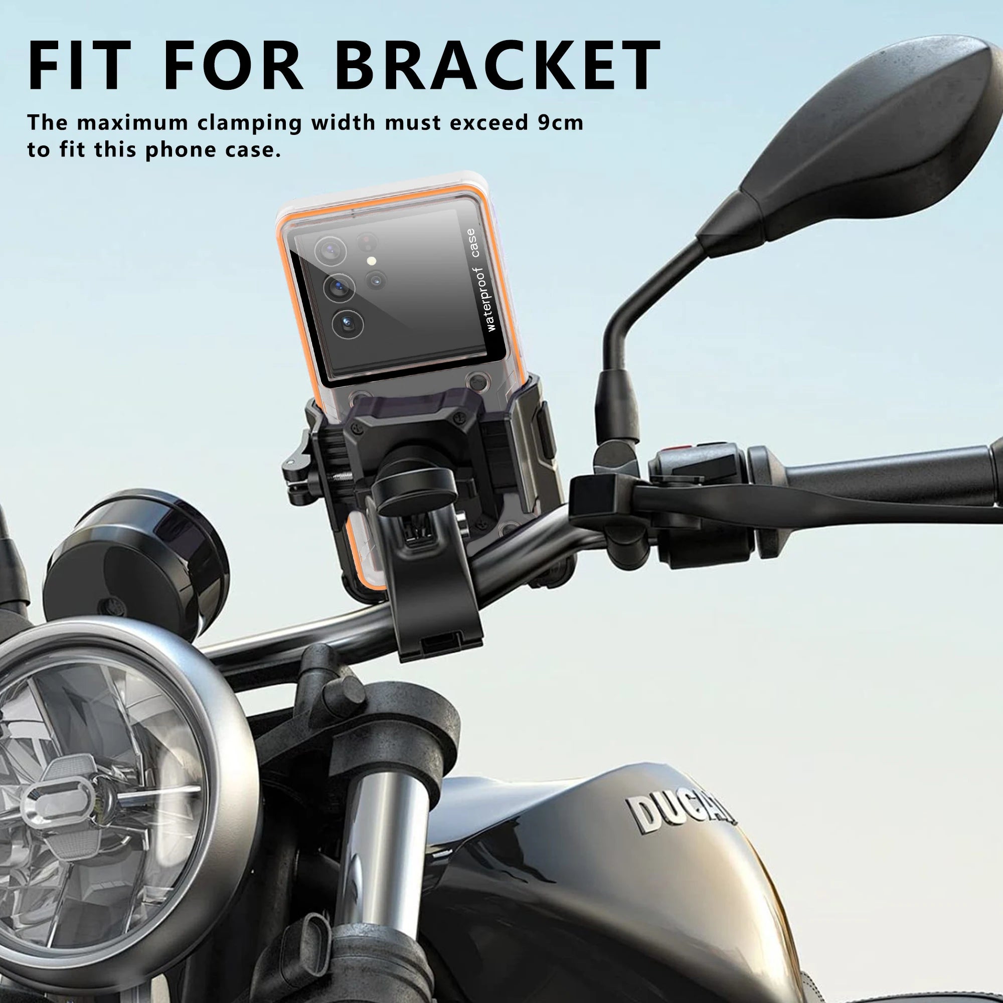 Transparent Universal 6.9-inch Underwater Touch Screen Dust and Drop Protection IP68 Waterproof Phone Case