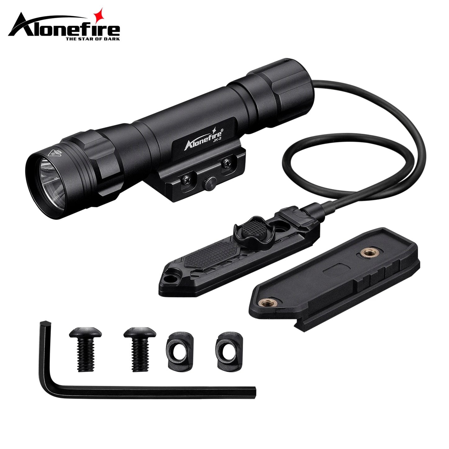 1200 Lumen Tactical Rechargeable LED Flashlight With Picatinny Mount