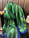 Silk Soft Scarf Women Stylish Print Long Shawl Handkerchief Summer Elegant Travel Wrap Hot