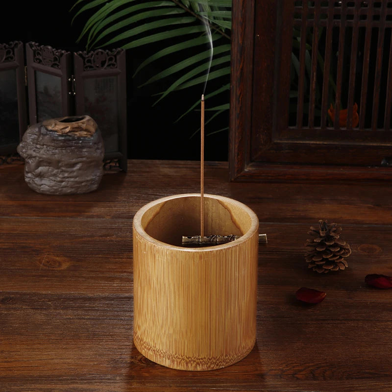 Bamboo Incense Burner Stick Holder Bronze Incense Holder Aromatherapy Incense Burner Buddhist Incense Burner Home Decoration