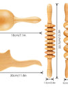 4 In 1 Wooden Therapy Massage Tools Anti Cellulite Massager Muscle Pain Relief Wooden Kit for Body Shaping & Sculpting