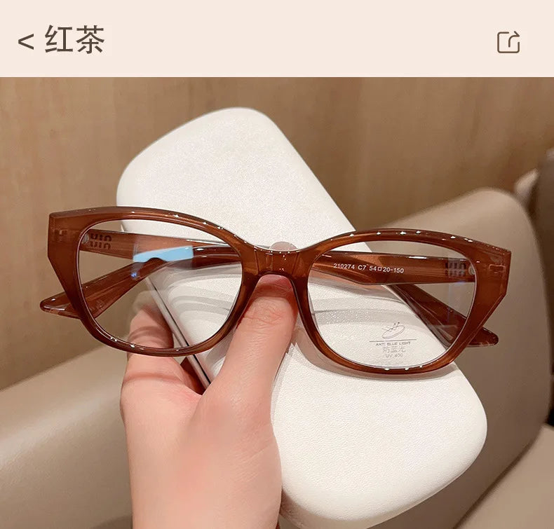 Retro Cat Eye Butterfly Eyewear Ultra light TR90 Spectacle Optical Prescription Frames Specs For Women
