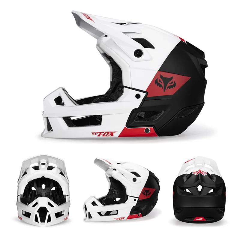 Off Road Full Face Mountain Bike Helmet With Adjustable Visor