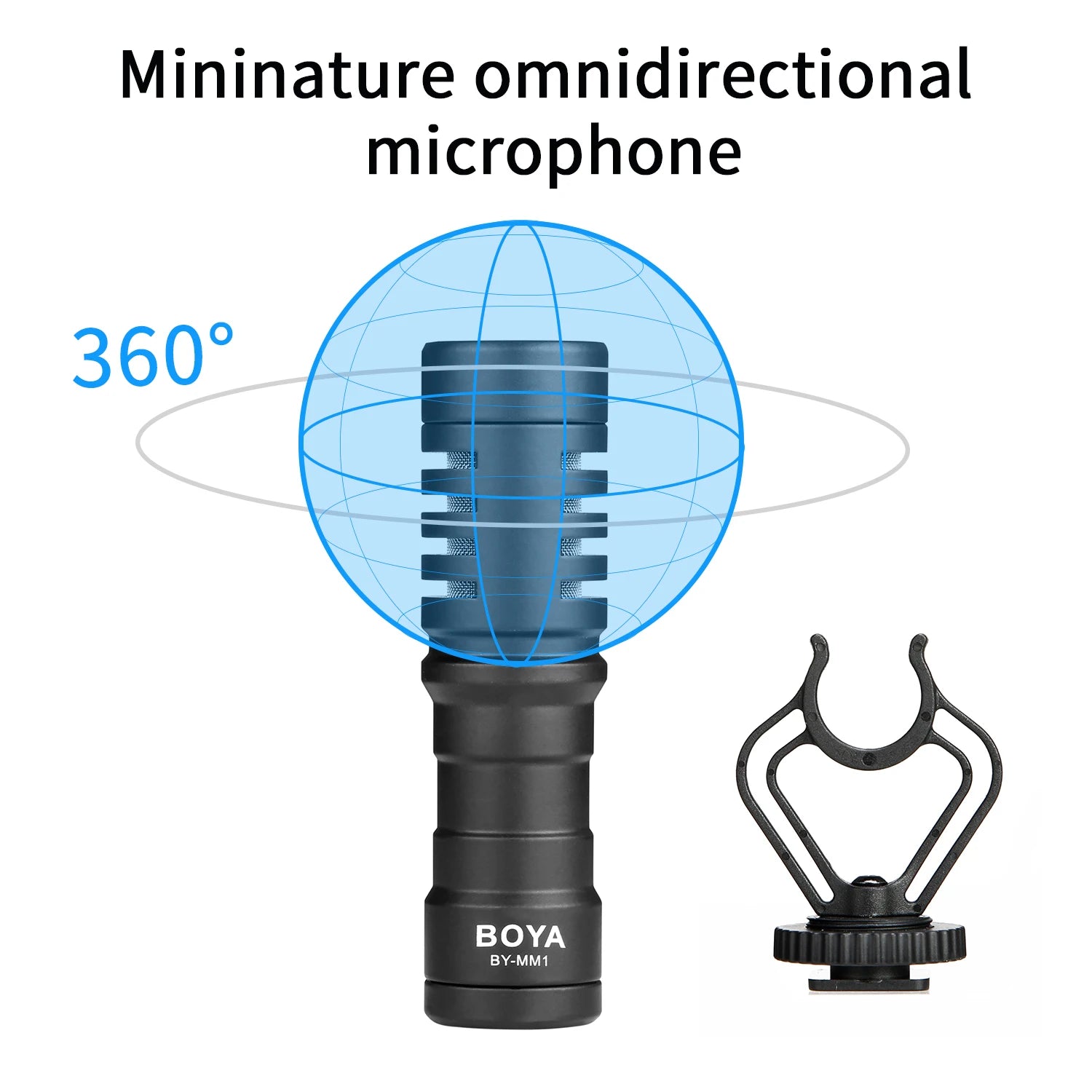 BY-MM1-B On-camera Shotgun Microphone for iPhone Android Smartphone DSLR Cameras PC Laptop Youtube Recording Streaming Vlog