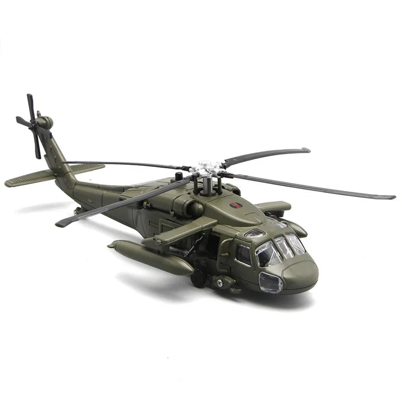 Black Hawk Armed Helicopter Diecast Alloy Model Metal Aircraft Ornament