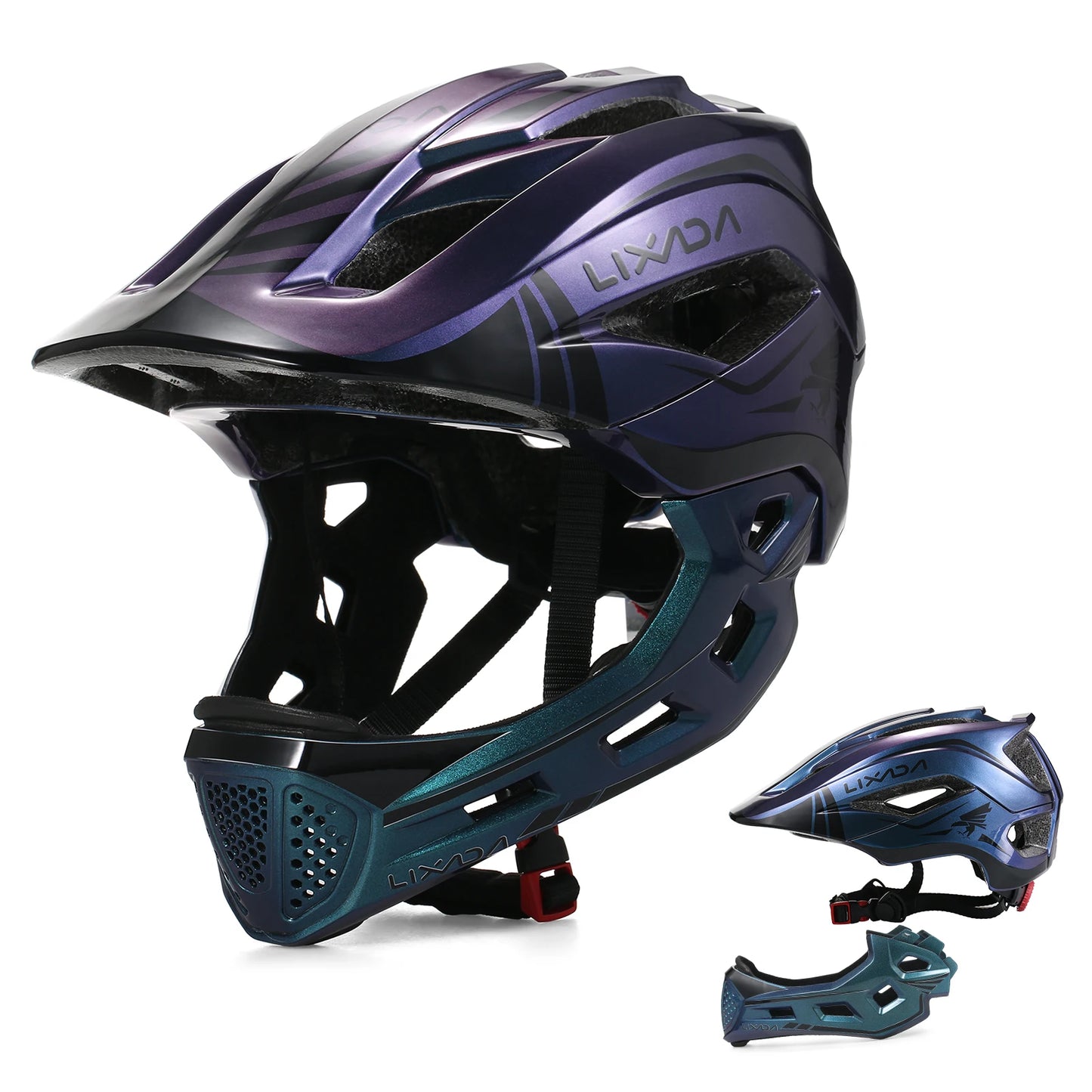 Detachable Full Face Bike Helmet For Cycling And Skating