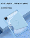 For Tablet iPad Pro 11 Case For Pro 12.9 Air 5 4 10.9 iPad 10th 7/8/9th Generation Mini 6 360° Rotatable Transparent Back Cover
