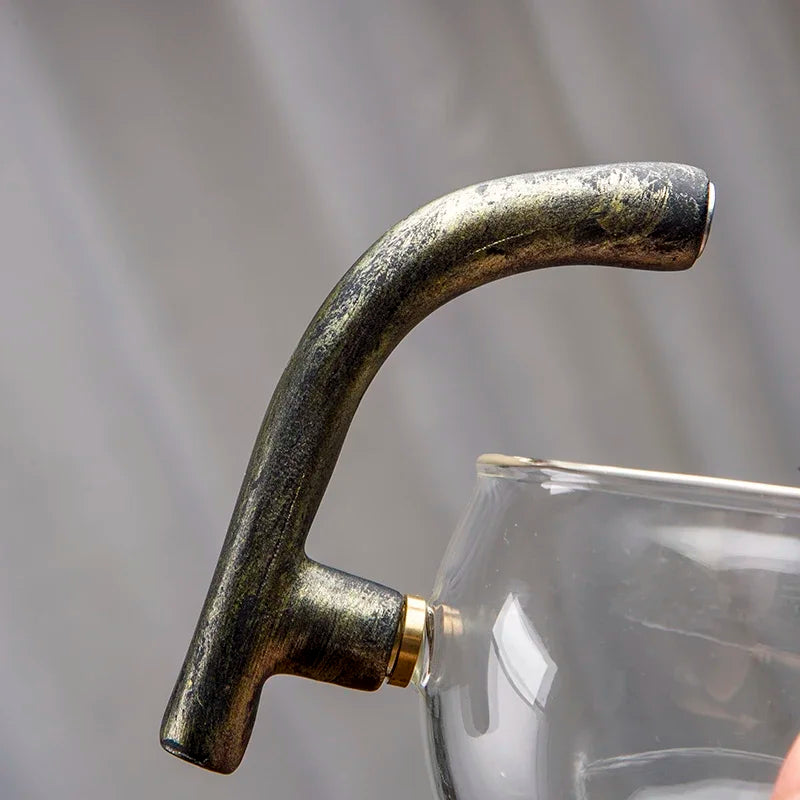 Golden Dragon Glass teacup set light luxury home  full semi-automatic tea set Kung Fu teapot