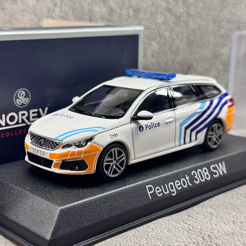 1 43 Scale Peugeot 308 SW 2018 Police Diecast Model Car