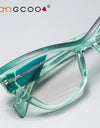 Optical Prescription Computer Blue Blocking Eyeglasses Anti-Blue Light Cat-Eye Frames Customizable Reading Women
