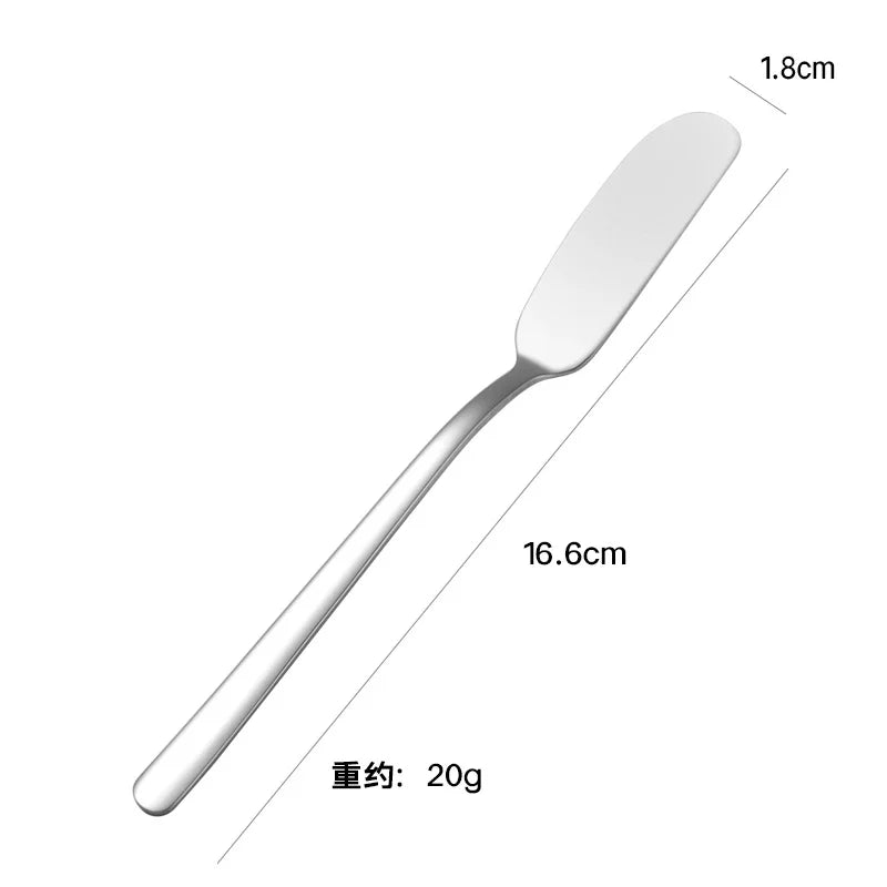 304 Stainless Steel Butter Knife Kitchen Cheese Knife Silver Color Dessert Tools Jam Spreader Utensil Cutlery Kichen Cheese Tool