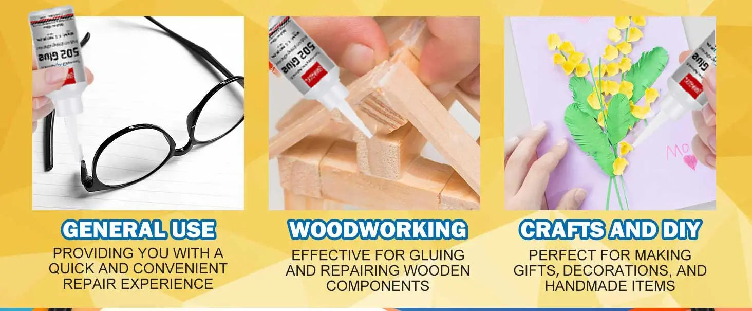 1-5pcs 502 Super Glue, Instant Glue, Quick Drying Cyanoacrylate Glue, Leather, Rubber, Wood, Metal, Glass, Strong Bonding, Liquid Glue Tool, 20ml, Long Lasting Sticky, No Turning White