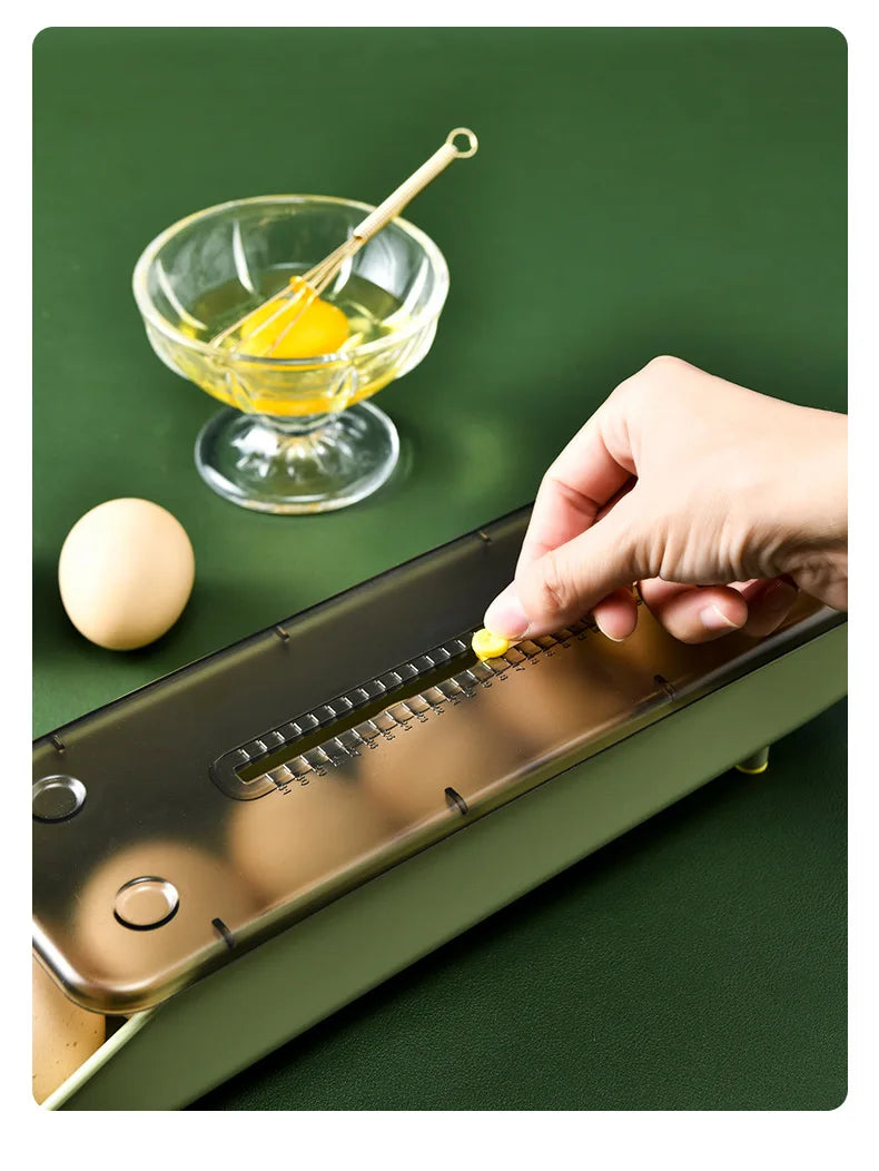 Automatic Rolling Egg Storage Box – Plastic Refrigerator Egg Holder Tray Kitchen Storage Container