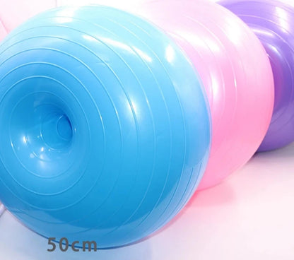 50cm Yoga Ball Donuts Thickened Large Yoga Fitness Pilates Apple Ball Home Gym Sport Ball