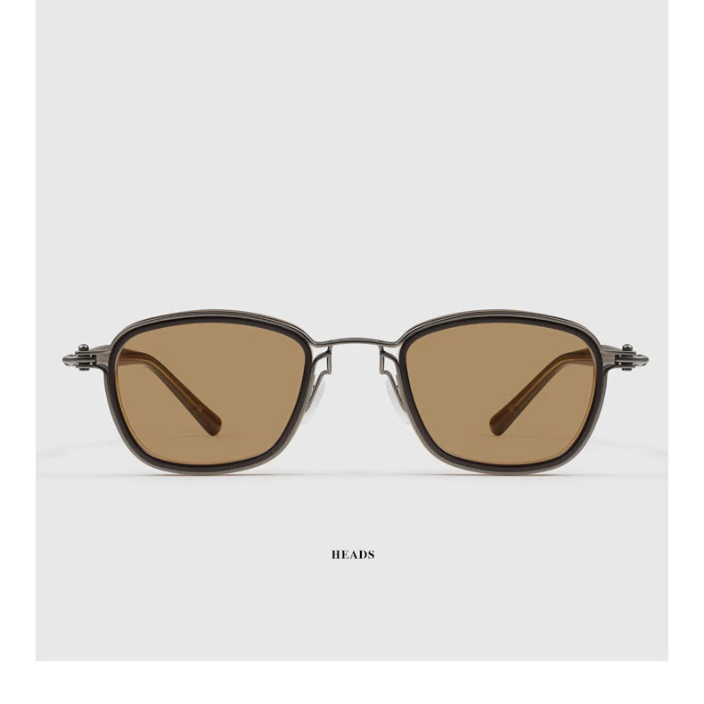 Vintage Square Titanium Acetate Eyeglasses Frame