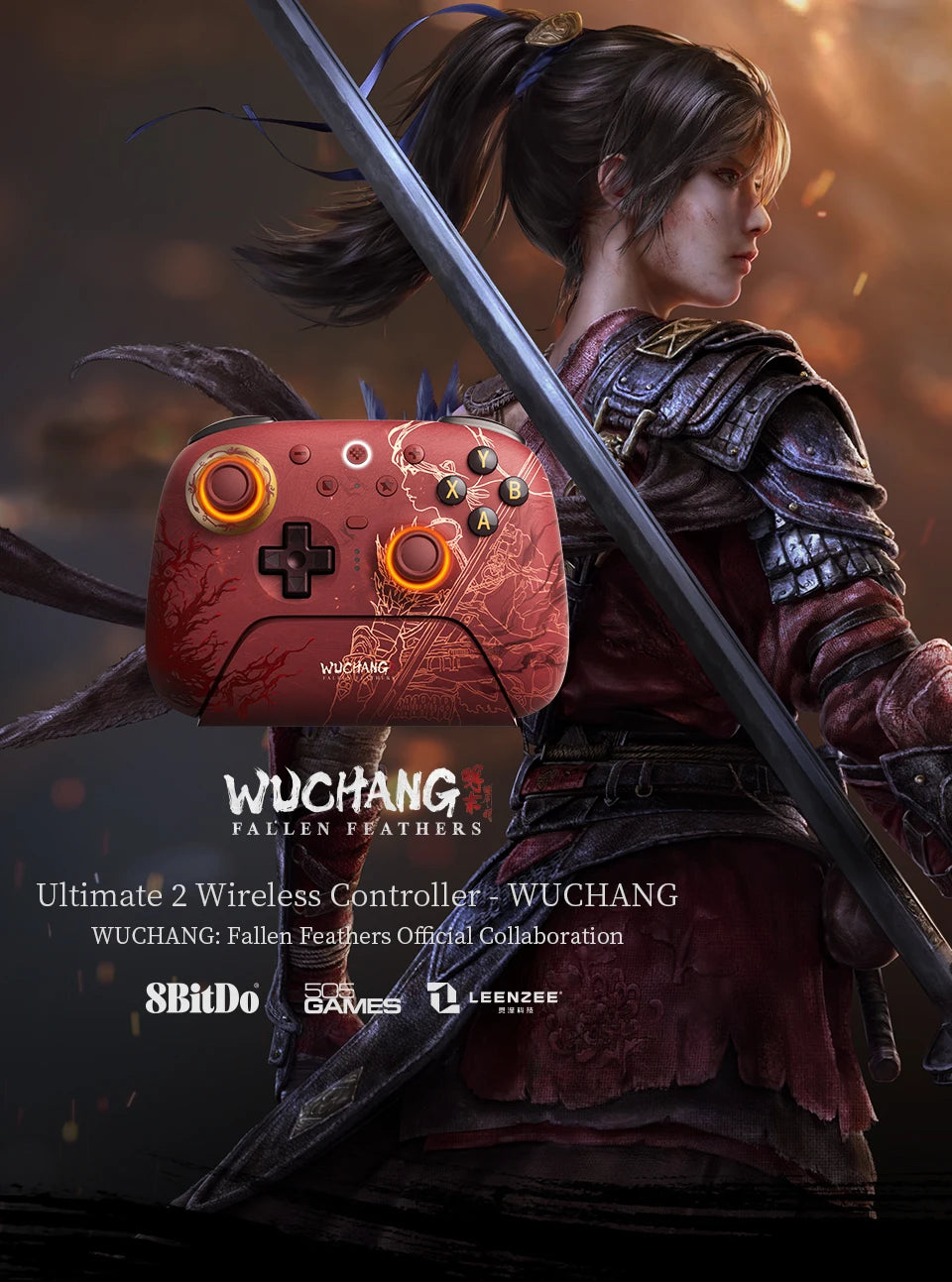 Wireless Gaming Controller with TMR Joysticks Motion Control and Charging Dock for PC and Android