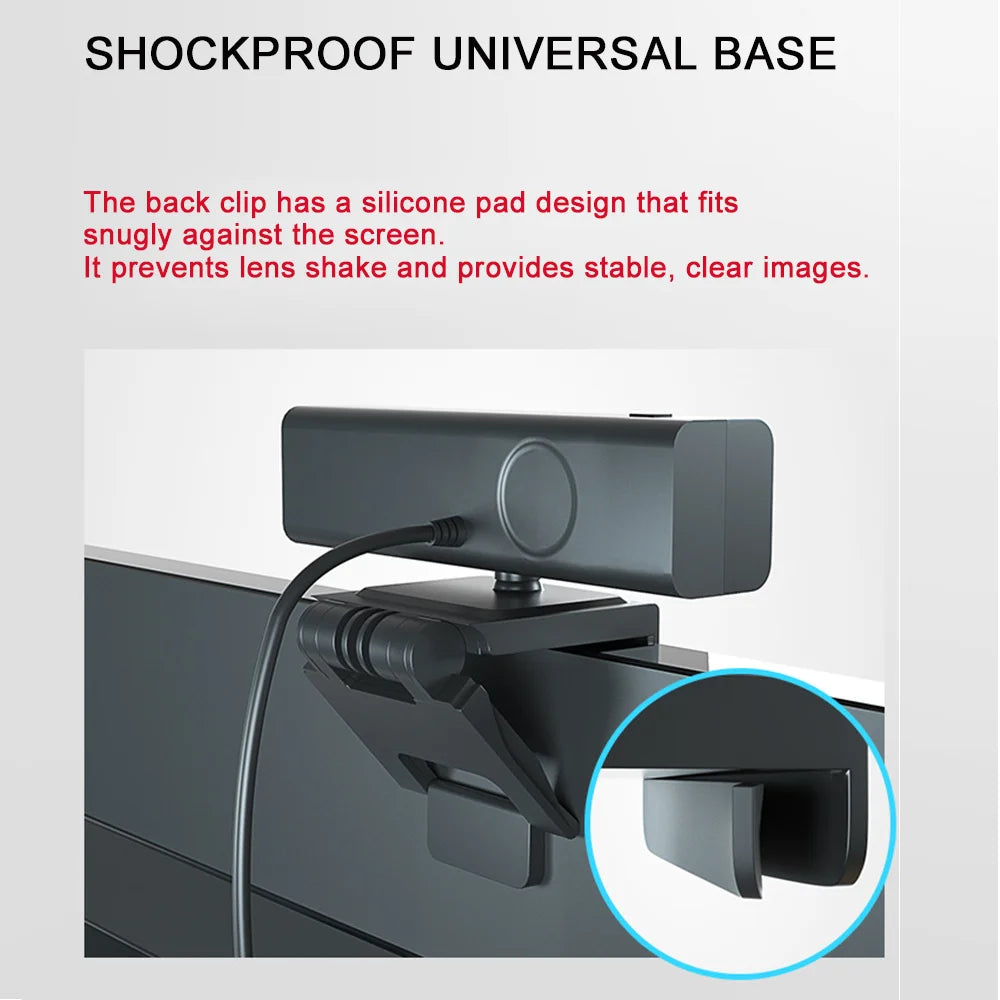 1080P HD Webcam Conference Camera Mini Cam Dual Microphone megnetic Privacy Cover Patented Design for Live Streaming PC Laptop