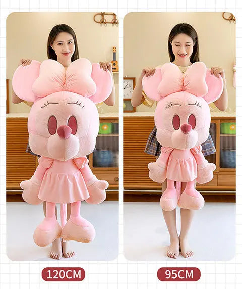 Kawaii Mickey Minnie Plush Toy Couple Doll Stuffed Dolls Animal Kids Birthday Gift for Girls Soft Cuddly Pillow Pal Wholesale