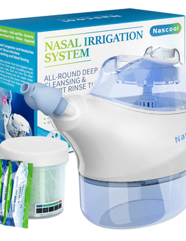Electric Nasal Irrigation System with 50 SaltPods Suction Irrigator Nose Washer Sinus Rinse All-Round Deep Cleaner Machine